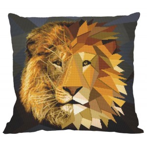 ZU 10620-01 Cross Stitch Kit - Cushion - Μωσαϊκό Λιοντάρι
