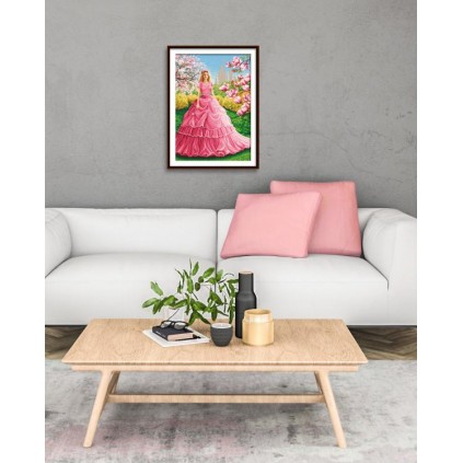 Zn 10622 Cross Stitch -kudoksella - Magnolia Lady