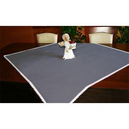 984-11 Tablecloth Aida 90x90 cm graphite