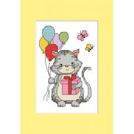 ZU 10286 Cross stitch kit - Card - Kitten