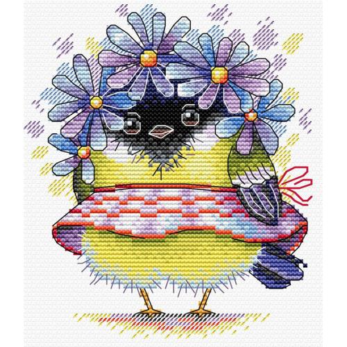 MP M-299 Cross stitch kit - Romantic bird MP M-299 Cross stitch kit - Romantic bird