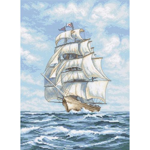 LETI 907 Cross stitch kit - Ship at sea LETI 907 Cross stitch kit - Ship at sea