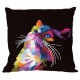 ZU 10637-01 Cross stitch kit - Cushion - Colourful cat