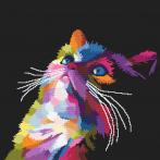 GC 10637 Cross stitch pattern - Colourful cat