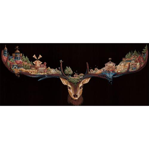 SANO-21 Cross stitch kit - Deer land SANO-21 Cross stitch kit - Deer land