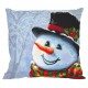 W 10643-01 Cross stitch pattern PDF - Cushion - Snowman painted with a needle