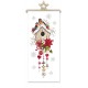 GC 10444 Patrón punto de cruz - Casa del pájaro navideño