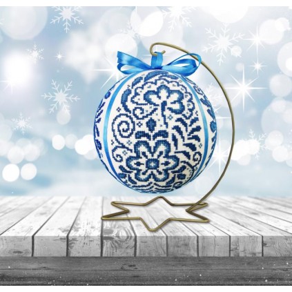 ZU 10640 Kit Cross Stitch - Bola de Natal de porcelana