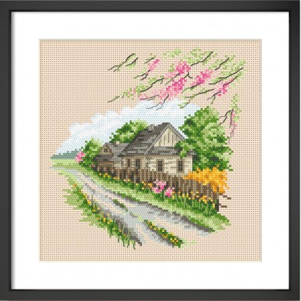 En 10294 Tapestry Aida - Seasons - Fargerik vår