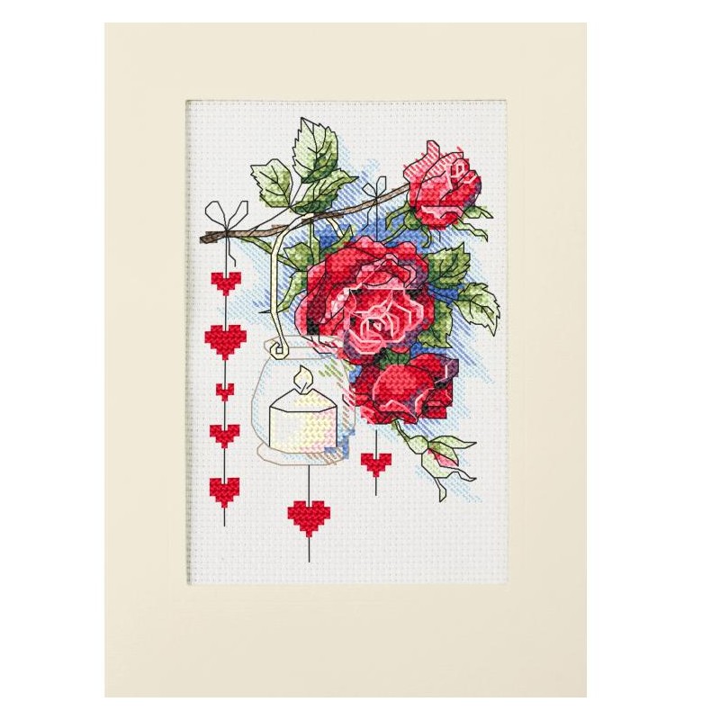 Cross stitch kit - Postcard - Happy Birthday - Coricamo