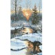 W 10304 Ristipistokuvio PDF - Talvi auringonlasku