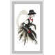 K 10426 Tapestry Canvas - Black Lady With a Rose