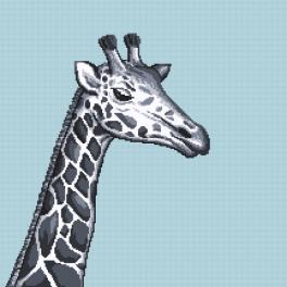 GC 10657 Cross stitch pattern - Black and white giraffe