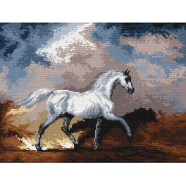 K 4030 Tapestry canvas - Horses during the storm - S. Gilpin