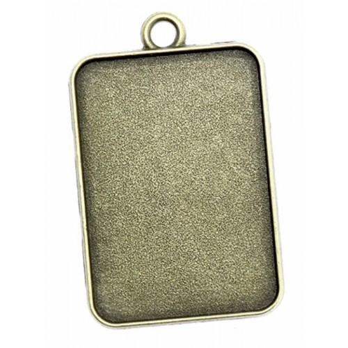 Medallion base rectangle bronze 23x33mm Medallion base rectangle bronze 23x33mm