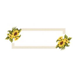 GU 10451 Cross stitch pattern - Table runner with sunflowers