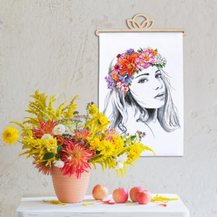 Zn 10308 Cross Stitch -kudoksisarja - Summer Lady