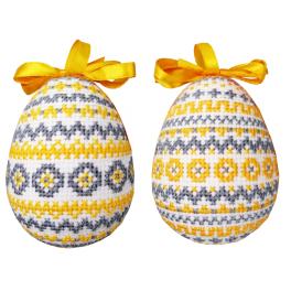 ZU 10668 Cross stitch kit - Easter eggs with patterns