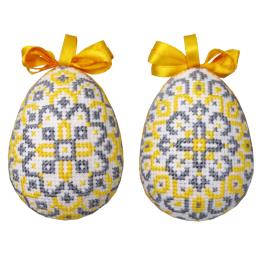 W 10667 ONLINE pattern pdf - Easter eggs with rosettes