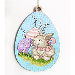 GC 10316 Cross stitch pattern - Egg with Easter bunny