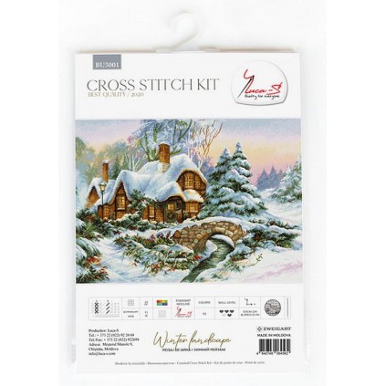 LS BU5001 Cross stitch kit - Winter landscape