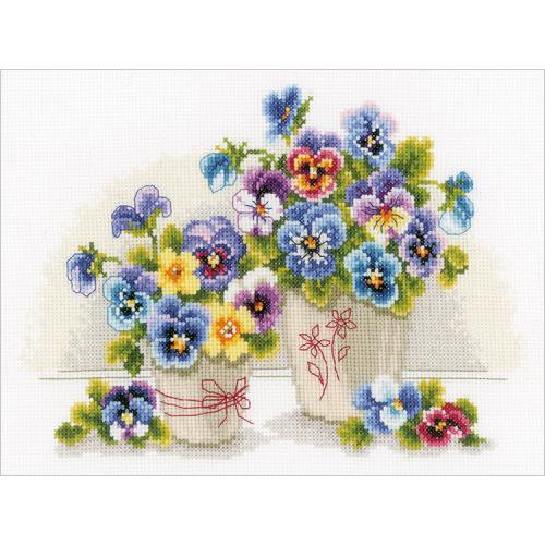 VPN-0146578 Cross stitch kit - Pretty pansies VPN-0146578 Cross stitch kit - Pretty pansies