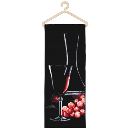 W 10319 Kryssstingmønster PDF - Glass med rosevin