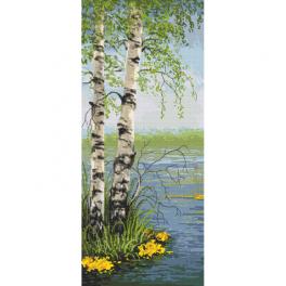 AN 10459 Tapestry aida - Spring birches