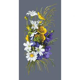 GC 10460 Cross stitch pattern - Bouquet with glaucoma