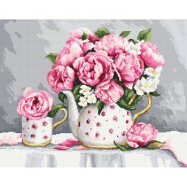 K 10461 Tapestry canvas - Porcelain peonies