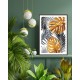 W 10676 Cross Stitch Pattern PDF - Golden Monstera
