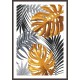 Zn 10676 Kit de tapeçaria de ponto cruz - monstera dourado