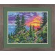Dim 70-35383 Cross Stitch Kit - auringonlasku vuorilla
