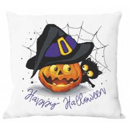 ZU 10475 Cross stitch kit - Cushion - Happy Halloween