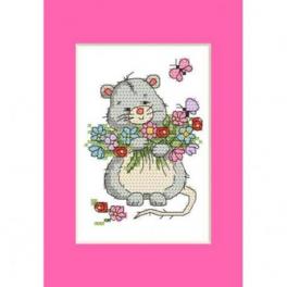 S 10285 Cross stitch pattern for smartphone - Card - Mouse