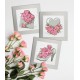S 10326-02 Padrão de ponto cruzado para smartphone - cartão postal - coração com rosas