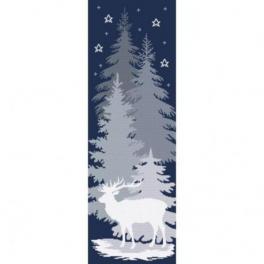 S 10646 Cross stitch pattern for smartphone - Snow deer