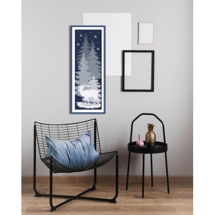 S 10646 Cross Stitch Pattern for Smartphone - Snow Deer