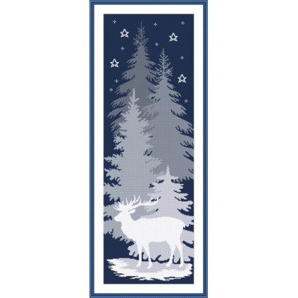S 10646 Cross Stitch Pattern for Smartphone - Snow Deer