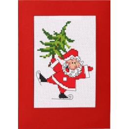 S 8378 Cross stitch pattern for smartphone - Cheerful Santa Claus