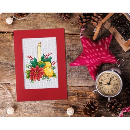 S 10298-01 Padrão de ponto cruzado para smartphone - Card - Decoração da mesa de Natal