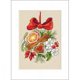 S 10232 Cross stitch pattern for smartphone - Postcard - Christmas ball