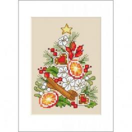 S 10233 Cross stitch pattern for smartphone - Postcard - Christmas tree