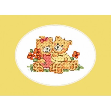 S 4982 Keresztszemes minta okostelefonhoz - Teddy mackók