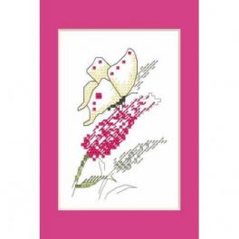 S 10228 Cross stitch pattern for smartphone - Occasional card - Butterfly