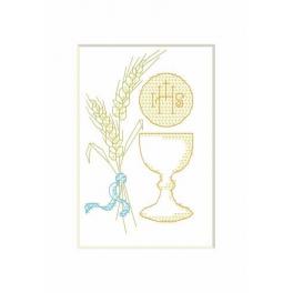 S 8686-02 Cross stitch pattern for smartphone - Holy communion card - Cup