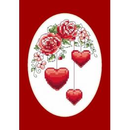 S 4996-02 Cross stitch pattern for smartphone - Greeting card - For you