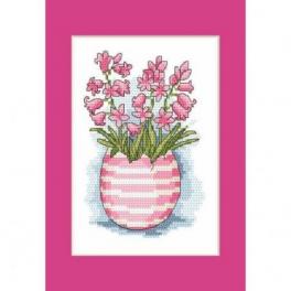 S 10205-02 Cross stitch pattern for smartphone - Postcard with scilla