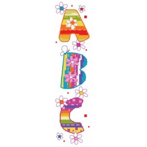 S 10189 Cross stitch pattern for smartphone - Bookmark - Happy letters
