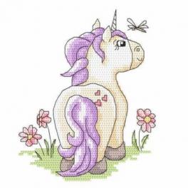 S 10239 Cross stitch pattern for smartphone - My friend unicorn